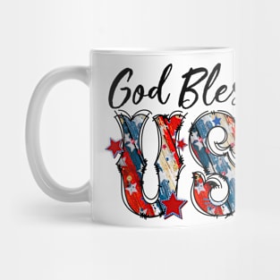 God Bless America 4th of July American Flag Men Women Mug